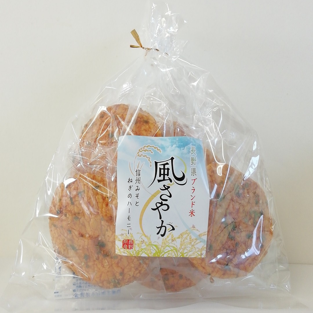 風さやか　ねぎみそせんべい